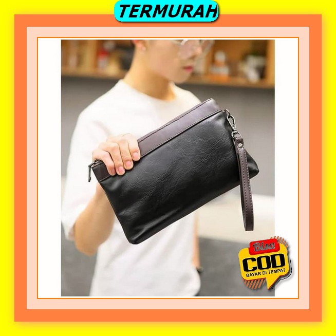 Produk Clutch Pria Kulit Sapi Asli Bison Denim Original Hand Ba 9611Ba Handbag Cluth Tas Tangan 58 W