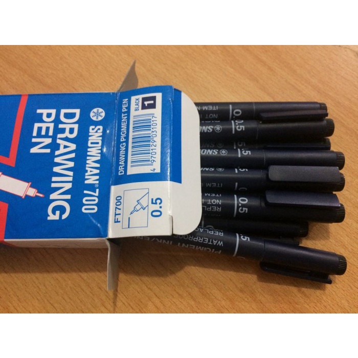 

Pendrawing- Grosir!!! Drawing Pen Snowman 700 Hitam 0.5 Atk -Drawing-Pen.
