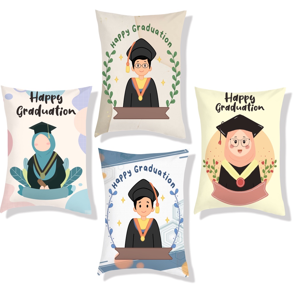 Bantal Graduation Cewek 30x40 cm Part 1 #GDP 001-010 / Bantal Wisuda