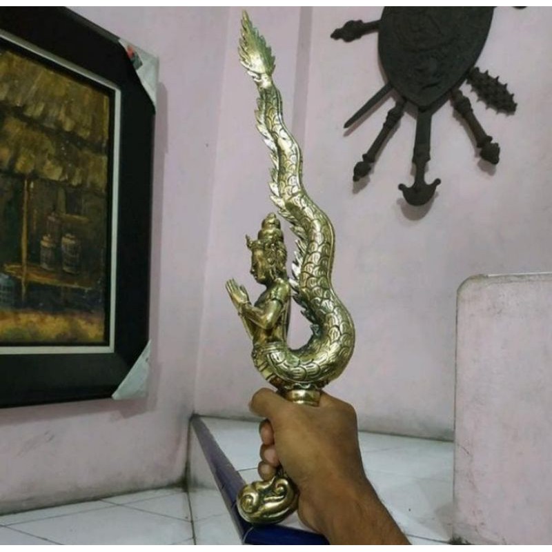 Keris Nyi Blorong Kuningan Full Antik