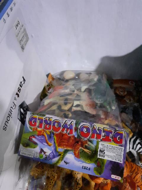 Mainan animal Karet Dinosaurus+telur Dino world