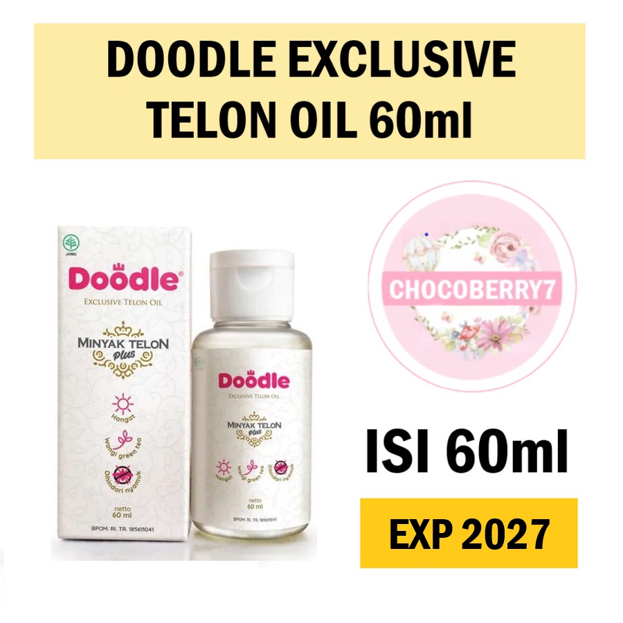 Doodle Telon Oil 60ml / 100ml Aroma Green Tea Minyak Telon Doodle 60 100 ml Minyak Telon Eksklusif