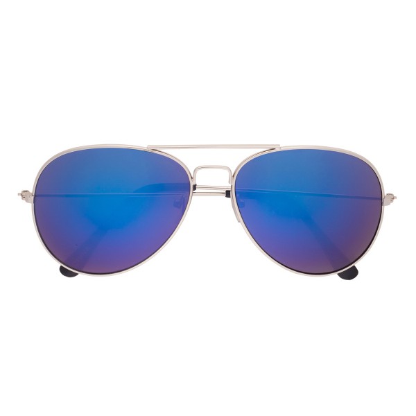 Kacamata Oval Aviator Warna BL Tangkai Silver 502ZJ