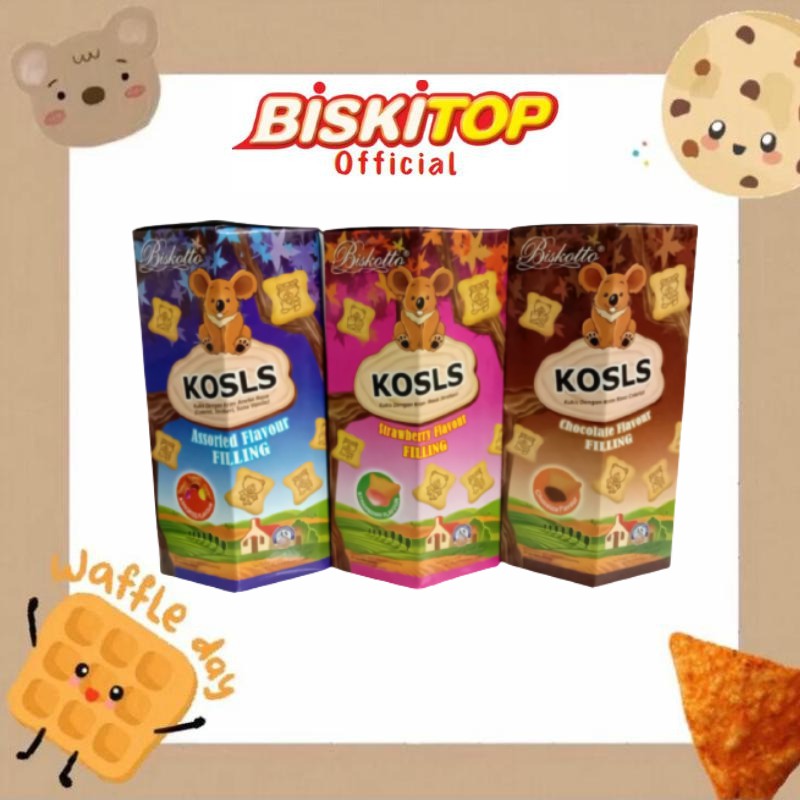 

BISKITOP OFFICIAL - KOSLS (200 Gram) Biskuit Renyah Rasa Coklat Strawberry Terbaru