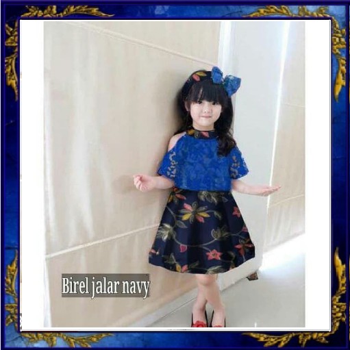 Baju Anak Kekinian Arya Dress Brukat Anak Sekolah Dress Bahan Batik Kombinasi Brokat Anak Usia 5 6th