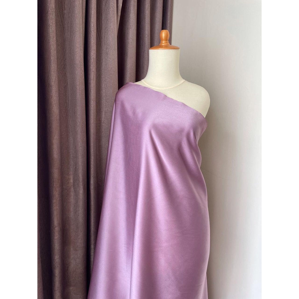 Kain Satin Maxmara Premium Meteran Warna Ungu Lilac