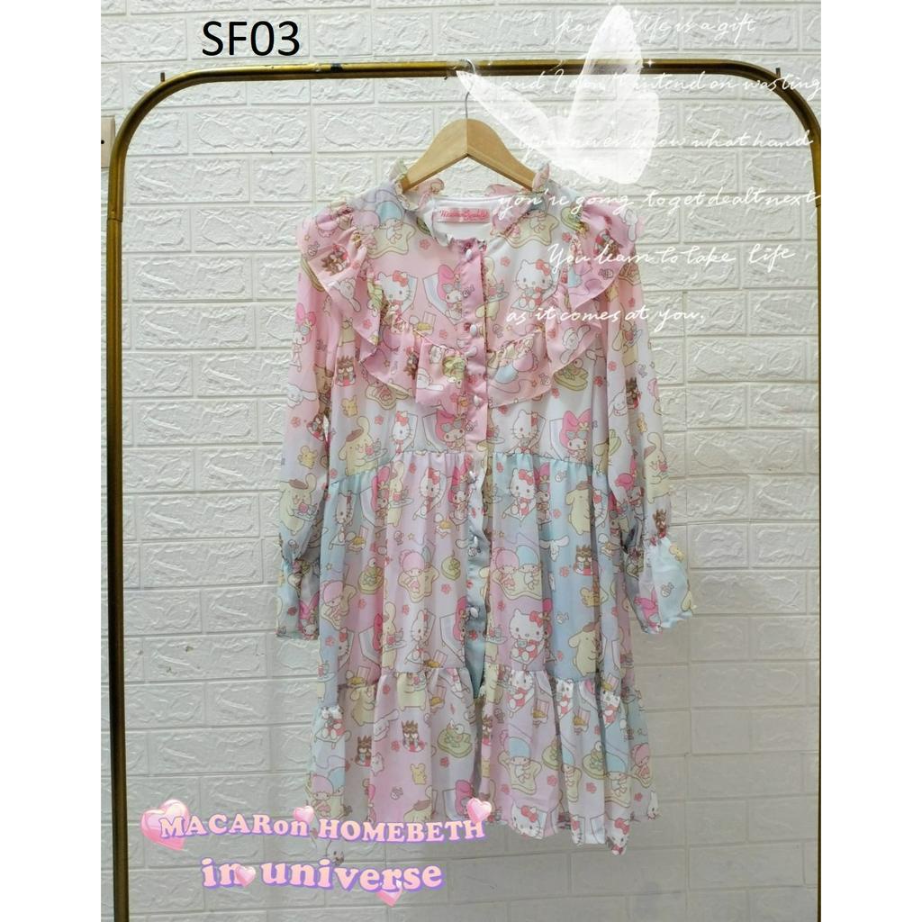 DRESS SIFON WANITA MACARON HOMBETH BKK