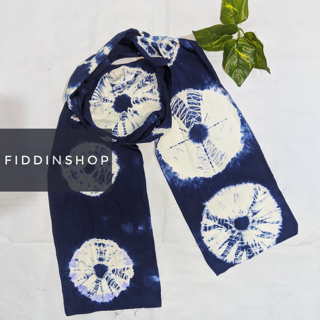 Scarf Syal Kekinian Batik Jumputan | Shibori Set | Suku Tie dye | Original Hand Made Oleh&quot; Jogja