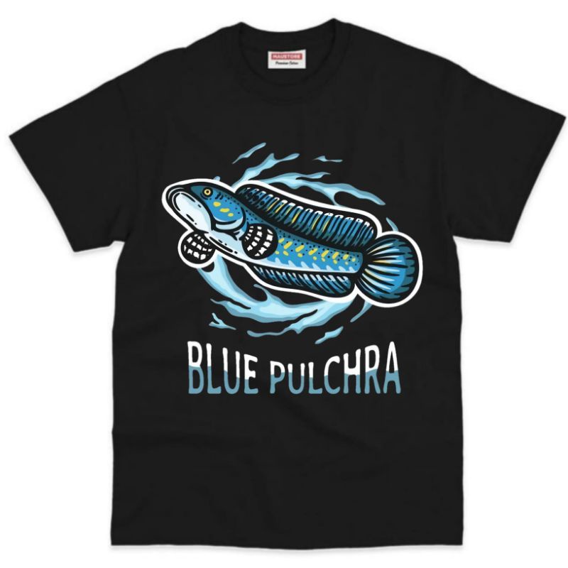 BAJU KAOS ANAK IKAN CHANA BLUE PULCHRA TERLARIS BAHAN PREMIUM