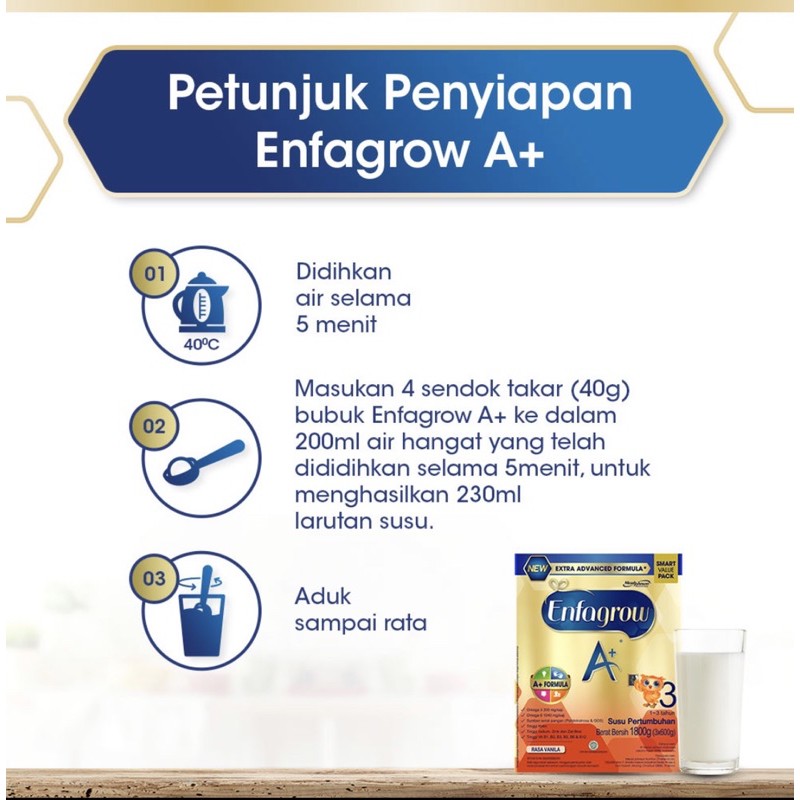 Enfagrow A+ Neura Pro 3 Vanilla - 3000gr - Susu Formula Pertumbuhan Batita-4