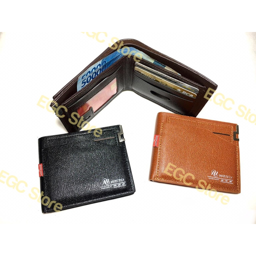 DOMPET LIPAT MORTEGA KULIT / DOMPET PRIA MODEL LIPAT BAHAN LEATHER - M-701/ M-9801