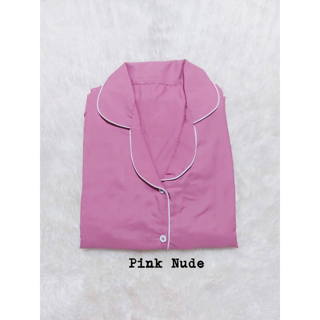 PEPOY Piyama PP JUMBO  Polos Plain Katun Premium LD 116-120-PINK NUDE PLAIN