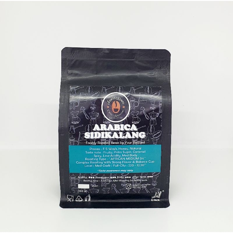 

ARABICA SUMATRA SIDIKALANG ROASTED BEAN COFFEE BIJI GILING BUBUK POWDER