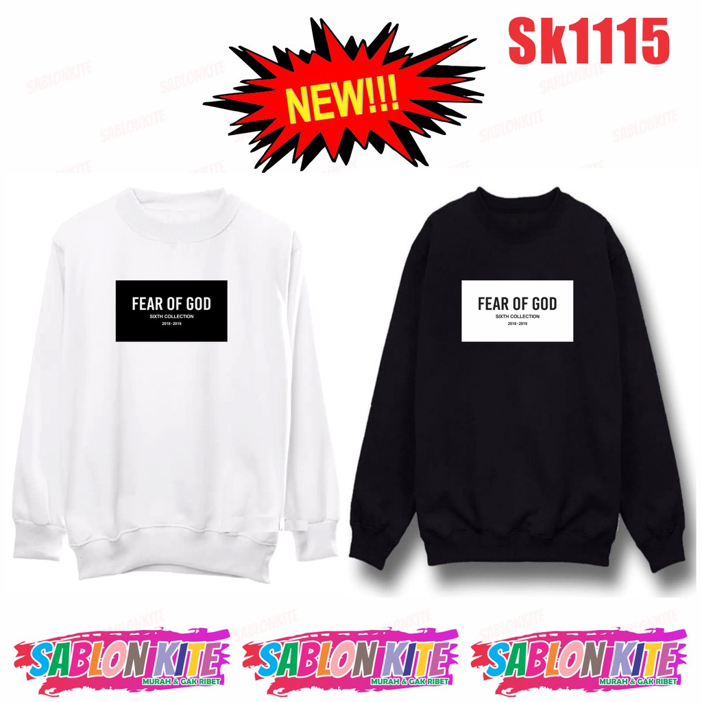 MURAH!!! SWEATER HOODIE SuGa fear of godd unisex sk1115 combed 30s