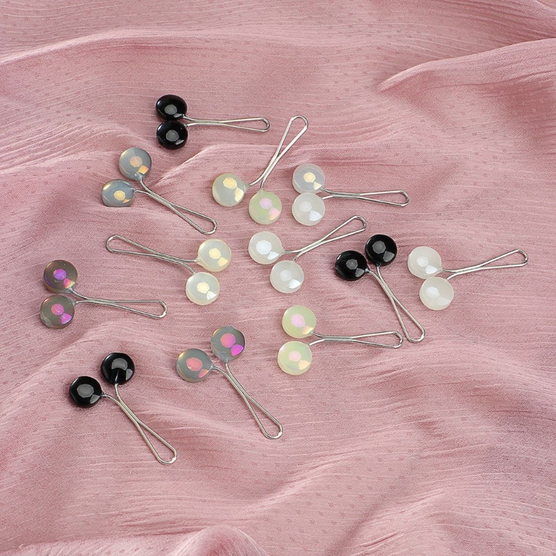 12pcs Klip Pin Hijab Bentuk U Warna-Warni Untuk Wanita Muslim