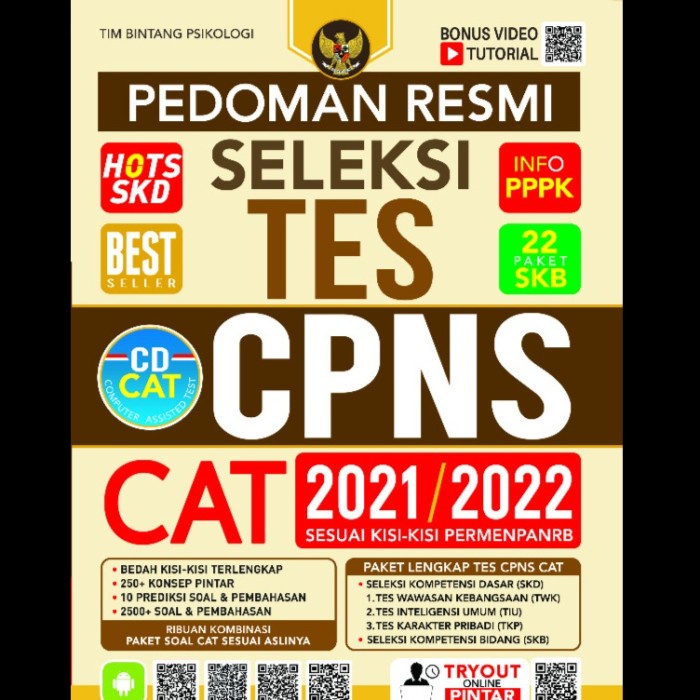 

GRATIS ONGKIR PEDOMAN RESMI SELEKSI TES CPNS CAT 2021/2022 + CD KPL091