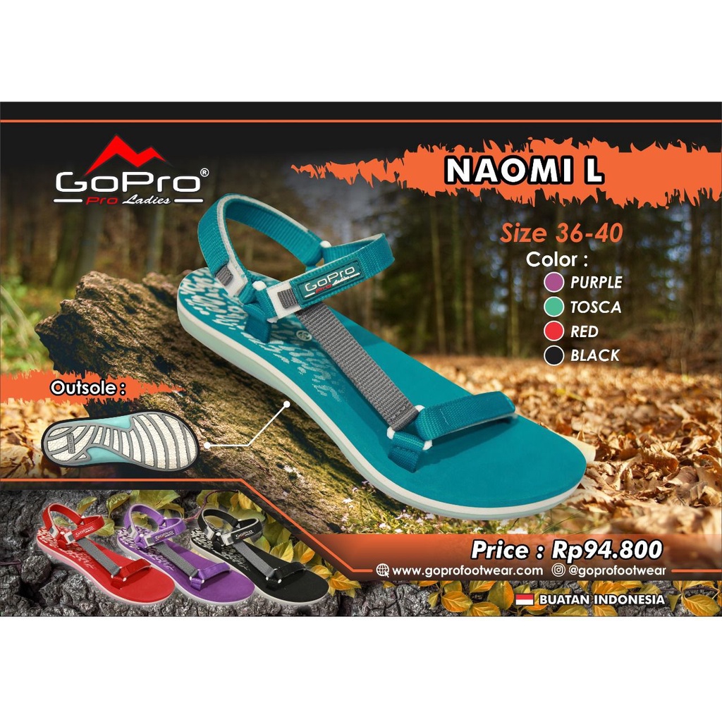 GoPro SandaLGununG Wanita SendalGunungWanitA SandaL GununG Outdoor Adventure Sandal NAOMI