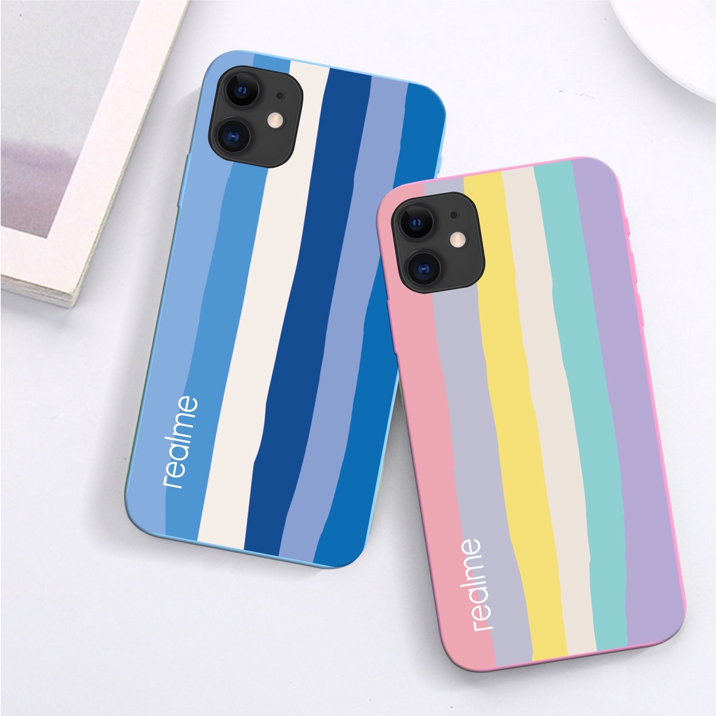 Case Realme 3 5 5i 7i C31 C35 C2 C11 C15 C12 C17 C21 C21Y Pro Candy Rainbow