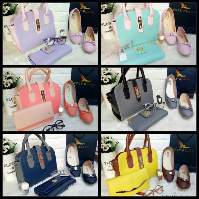 Tas paket murah,tas paket 5in1 flatshoes,tas paketan,tas paketan termurh,tas wanita