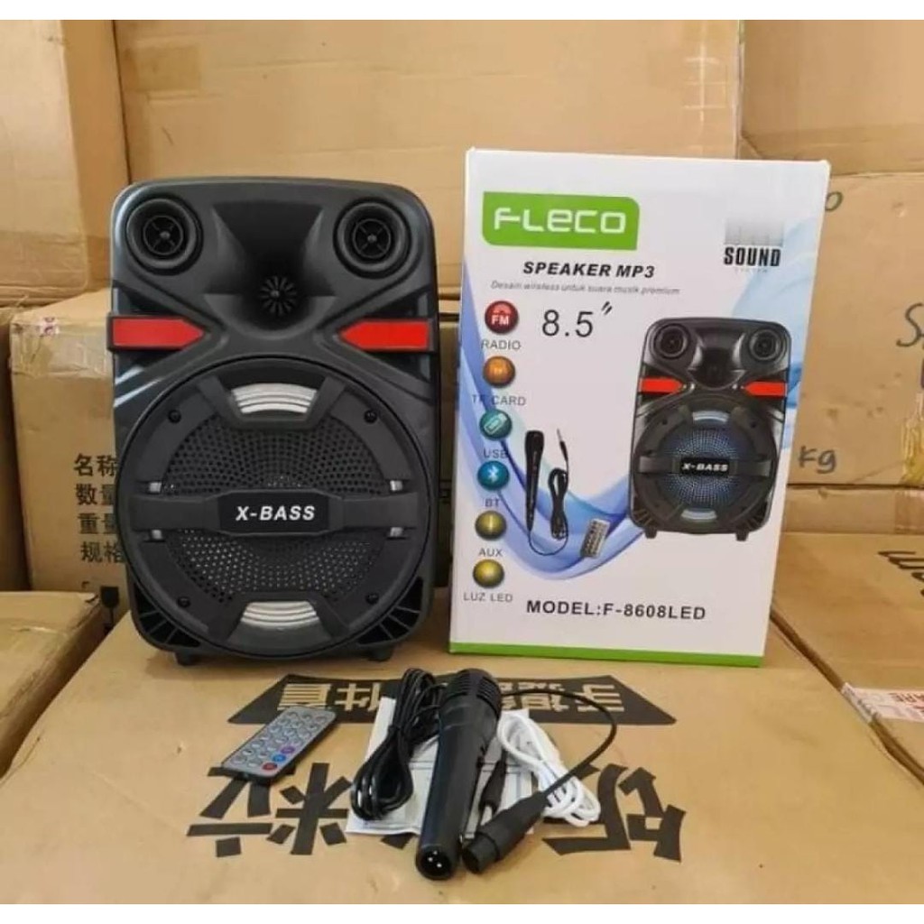 Speaker Bluetooth Karaoke Fleco 8608