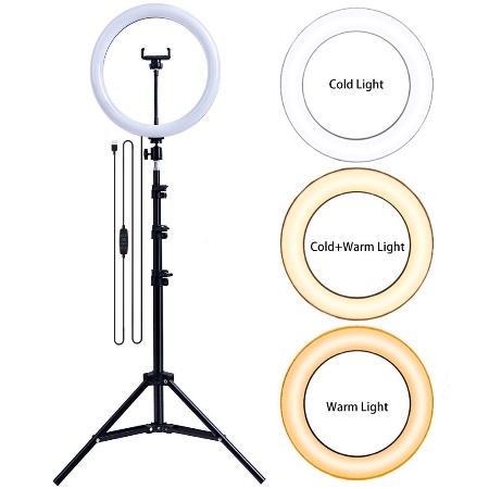 Paket Komplit Ringlight 26cm + Tripod 2,1 Meter Make Up Vlog Lampu Ringlight DIVA STORE