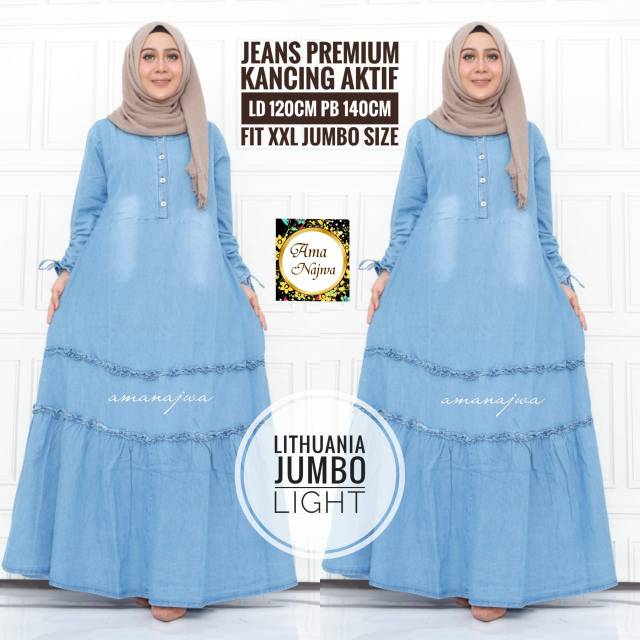 Lithuania Jumbo Gamis Jeans by Ama Najwa