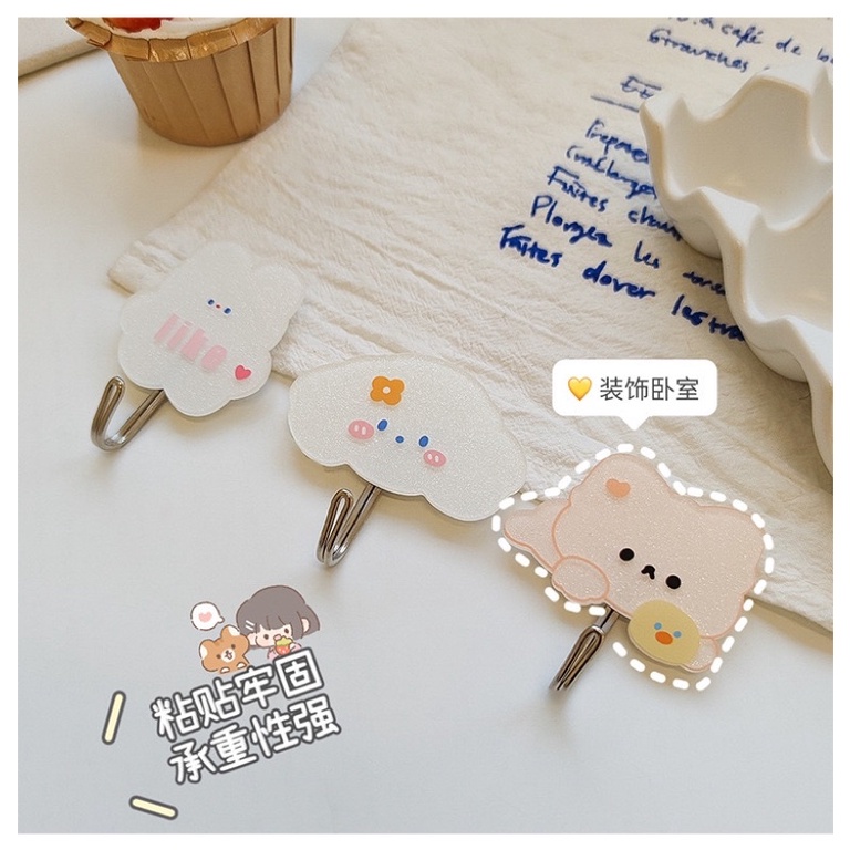 GANTUNGAN TEMPEL ACRYLIC KARAKTER HOOK AJAIB GANTUNGAN DINDING KAIT MAGIC SERBAGUNA KAMAR MANDI DAPUR / HANGER