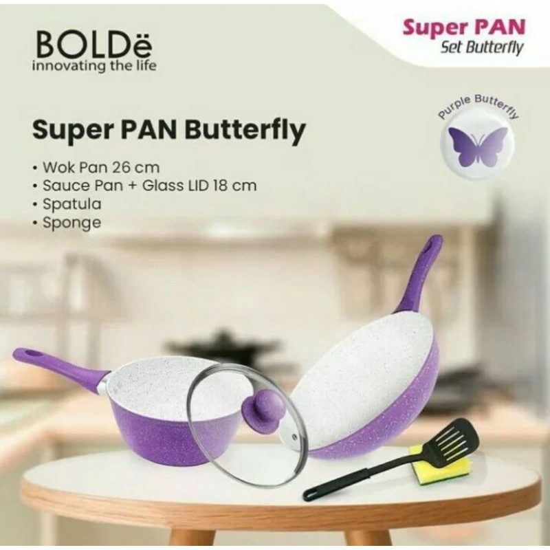 Super PAN Purple Set 2 Pcs GRANITE Original BOLDe