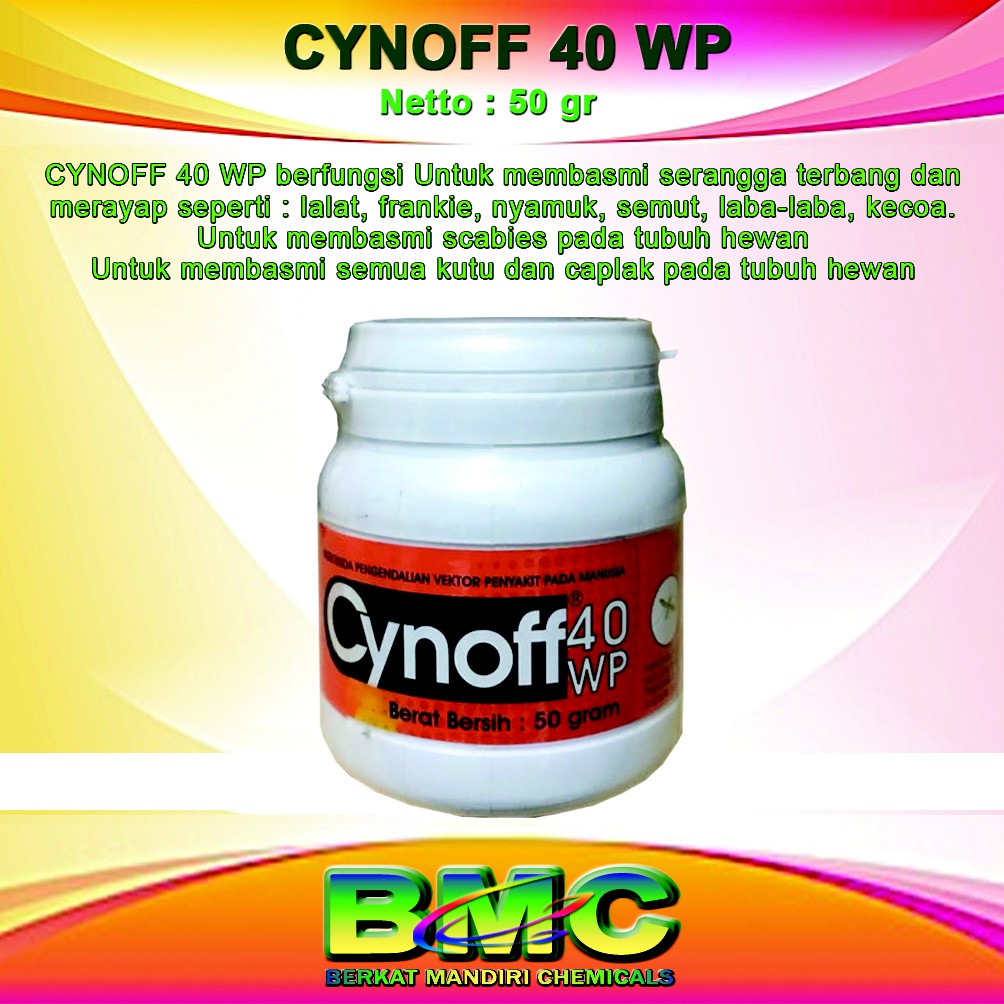 CYNOFF 40 WP Bubuk Racun Untuk Fogging Pembasmi Nyamuk Malaria. Serangga Terbang Dan Merayap