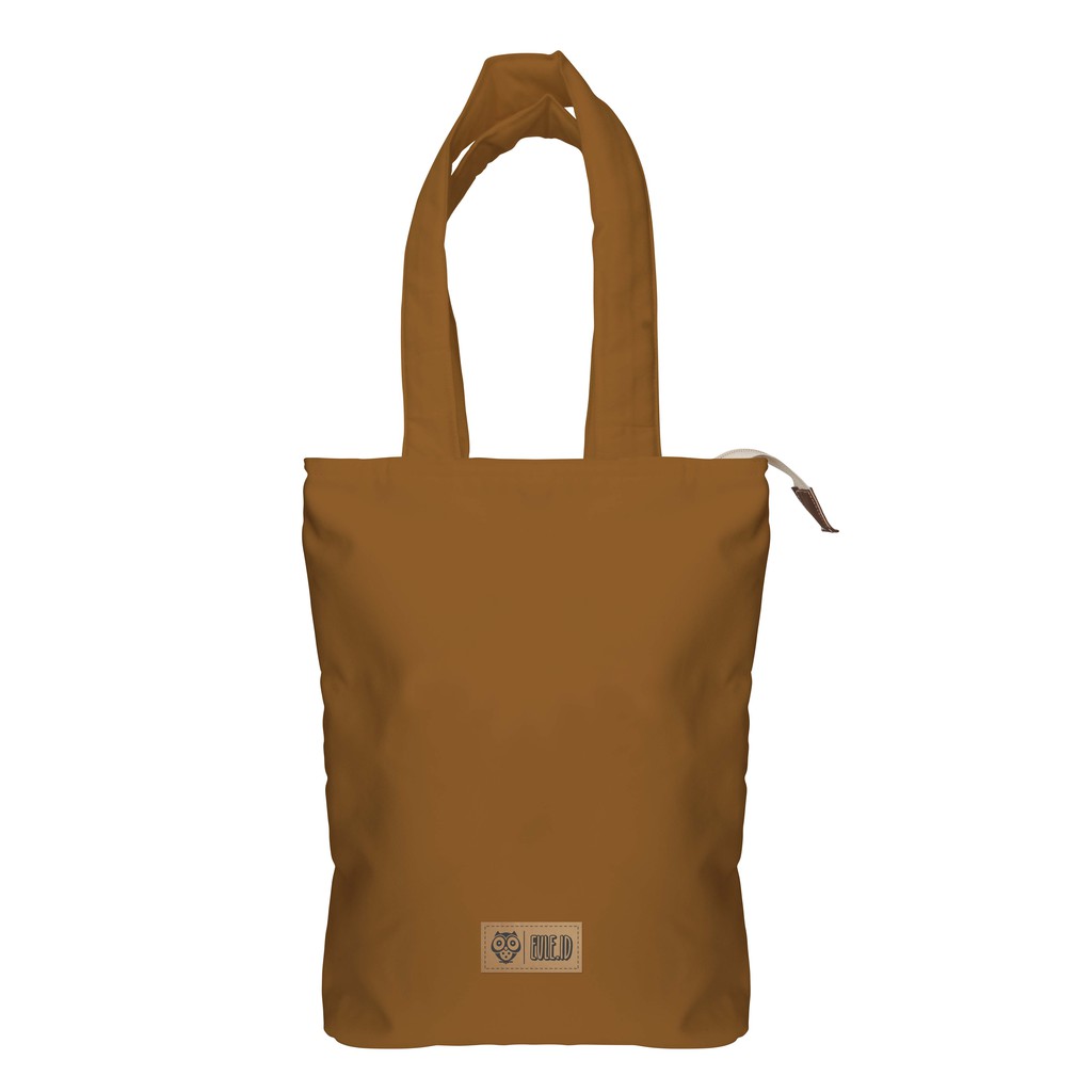 Tote Bag Polyester Water Resistant Coklat