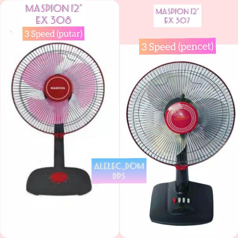 Kipas Angin meja 12" Maspion Ex 307 / Ex 308 Desk Fan 12" Maspion Ex307/Ex307