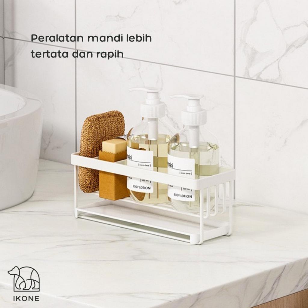 【IKONE】KIKO Rak Sabun Dapur Rak Sponge Cuci Piring Nordic Style Anti Karat Berkualitas Rak Serbaguna Rak Kamar Mandi