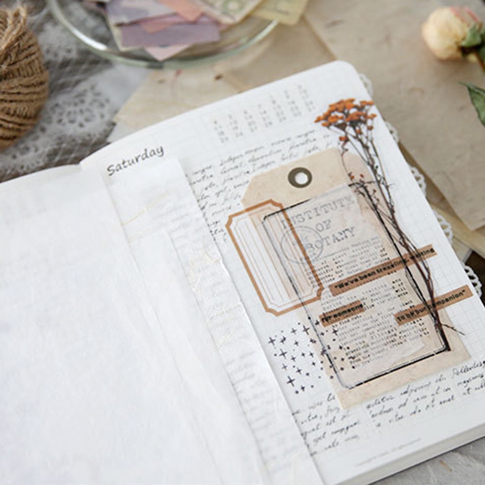 30pcs Kertas Kraft Handmade Diy Gaya Vintage Untuk Scrapbook