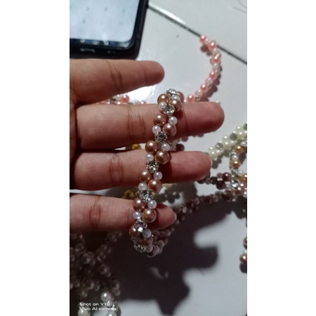 mutiara rangkai/payet rangkai/payet kostum per 25cm