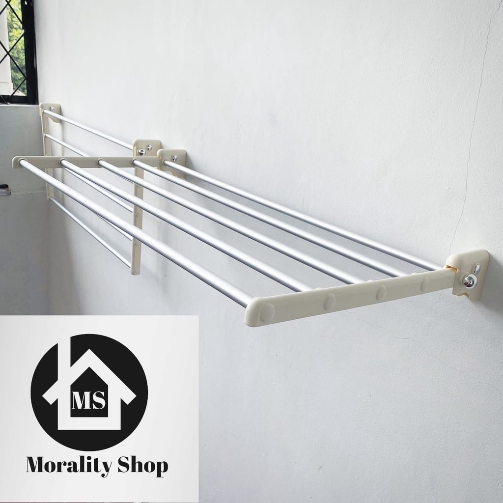 Rak Gantungan Handuk Lipat 5 susun Aluminium - Towel Rack Tempat Jemur Handuk 60 cm Rak Tempat Handuk