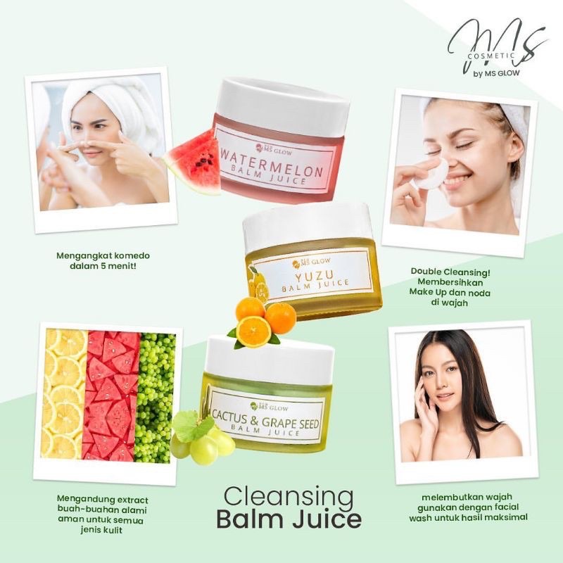 MS GLOW BALM JUICE YUZU / WATERMELON / CACTUS