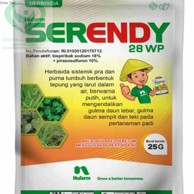 herbisida pra purna tumbuh SERENDY 28WP 25gram aman untuk tanaman padi