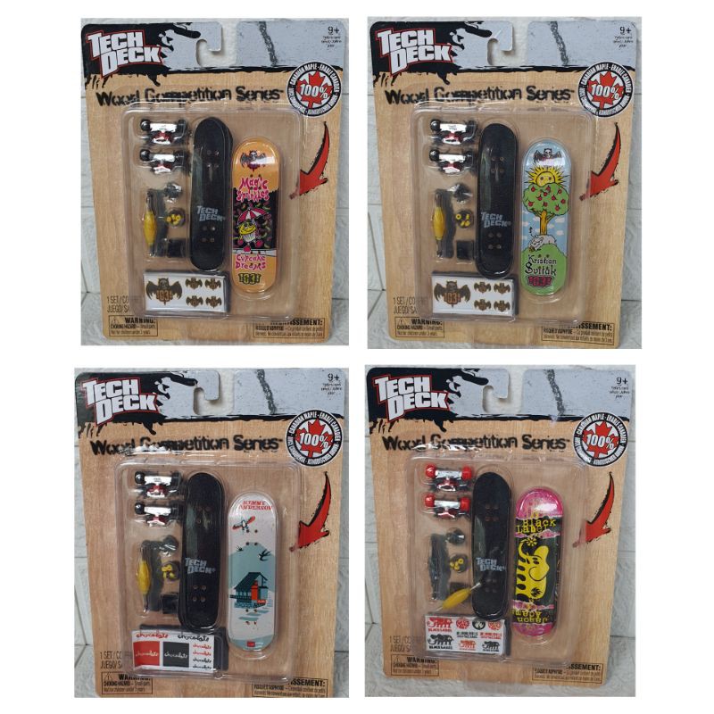 Mini Skate board Tech Deck Fingerboard Wood Competition Series Mainan Skateboard Jari