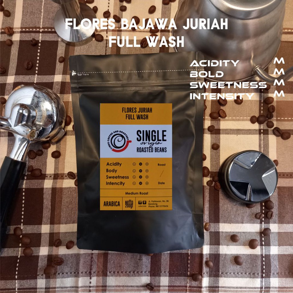 

COFFEE SINGLE ORIGIN ARABICA FLORES BAJAWA JURIAH FULL WASH 200 GR