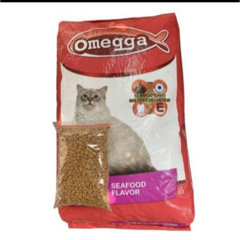 Makanan Kucing Omegga Seafood Kemasan 1kg Omega Seafood