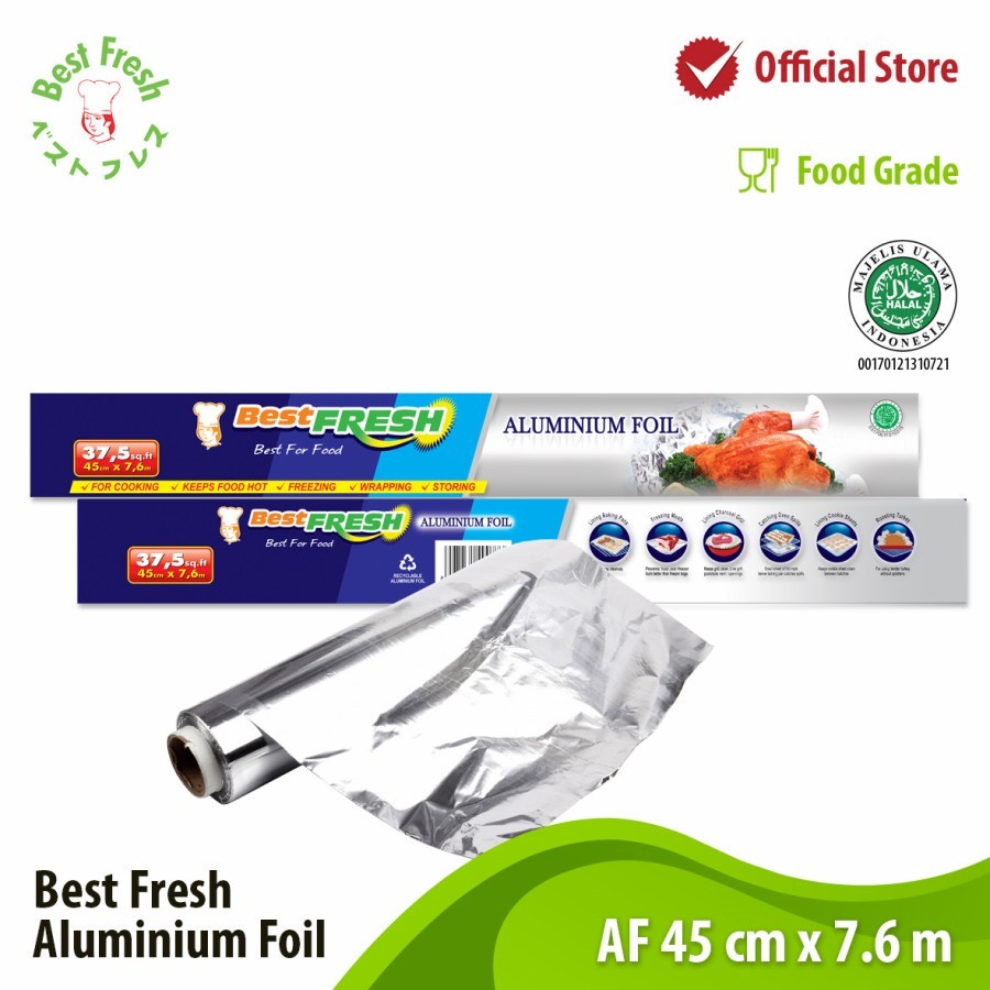 Best Fresh Bungkus Makanan Aluminium Foil 45cm x 7.6m