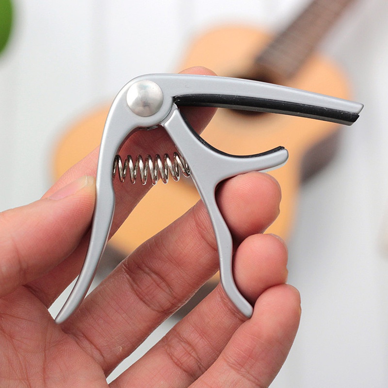 Capo Ukulele Bahan Zinc Alloy 3 Warna Dengan Bantalan Silikon