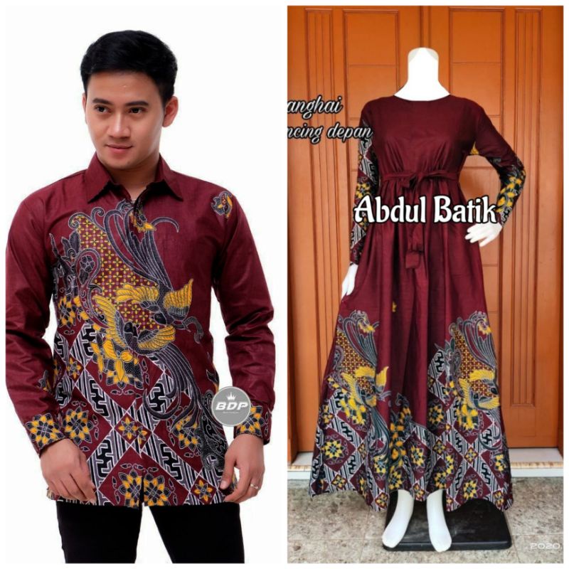 Maura Couple (COD) - Sania Ruffle Batik Couple ori Ndoro jowi DNT Garansi Termurah Shopee-Kenari abang