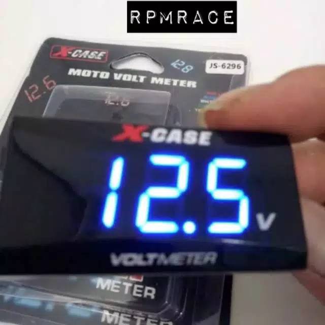 Volt Meter Aki Digital Merek Rizoma 12v Untuk Semua Type Motor