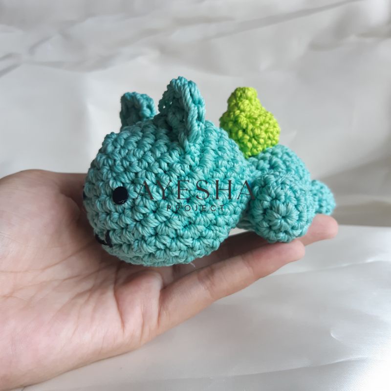 AMIGURUMI BULBASAUR MINI| boneka rajut karakter bulbasaur