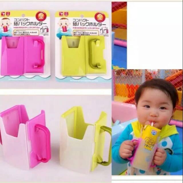 LZ.B8 Ready Surabaya. Milk Holder. Foldable cup. Pegangan susu kotak