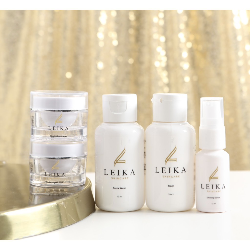 Leika Skincare Whitening Series Paket/Ecer 5 in1 Aman 100% Resmi BPOM dan Halal