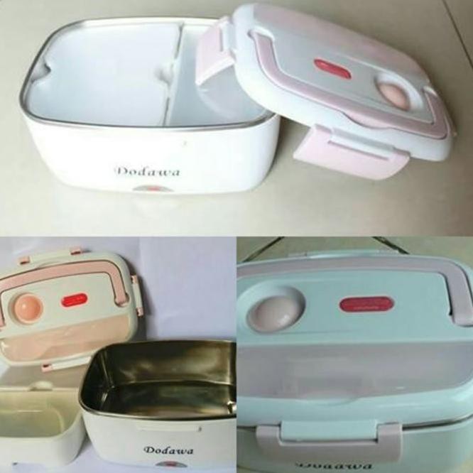 Kotak Tempat Penghangat Makan siang lunch box Elektrik Dodawa DD-2502 Bahan stainless Makanan