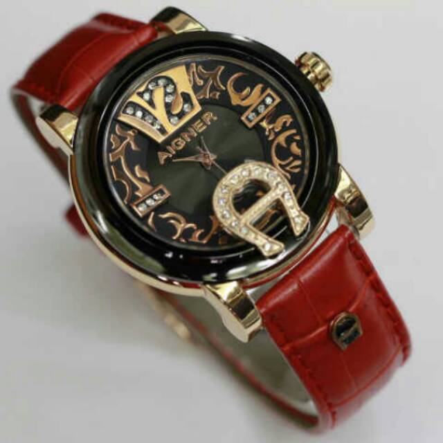 Jam tangan aigner tali kulit
