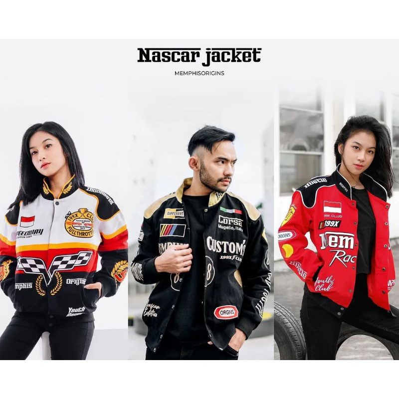 Jaket memphis printing origins nascar terbaru